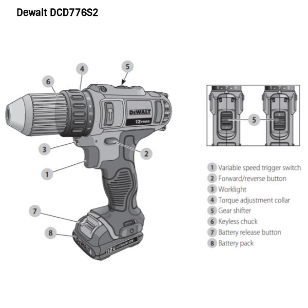 Dewalt dcd776 best sale brush replacement